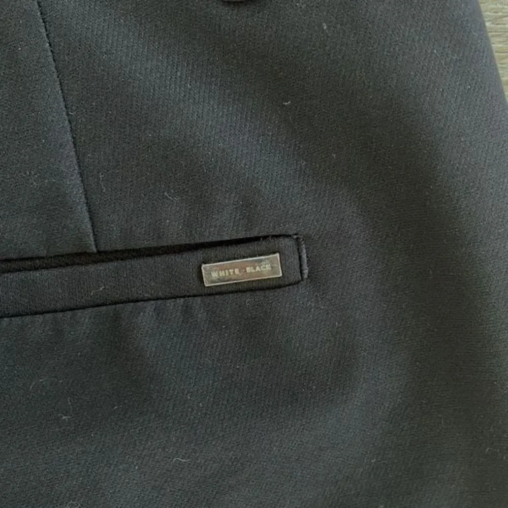 White House Black Market Womens‎ The Slim Crop Pants Stretch Cuffed Black Size 8